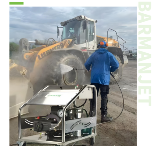 clean cement from concrete truck